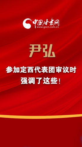 【2022甘肅兩會·圖解】尹弘書記參加定西代表團審議時強調(diào)了這些！