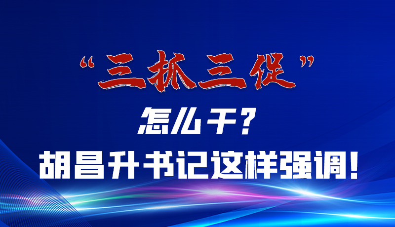 圖解|“三抓三促”怎么干？胡昌升書記這樣強調(diào)！