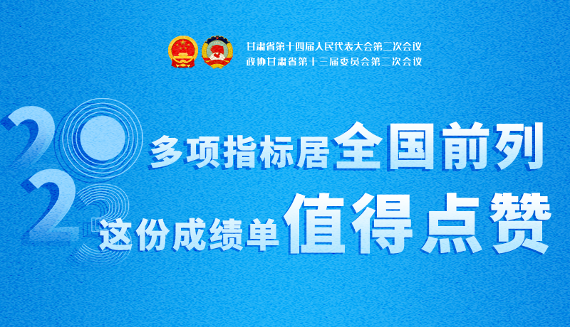 【聚焦2024甘肅兩會】3D海報|多項指標居全國前列！甘肅這份成績單值得點贊