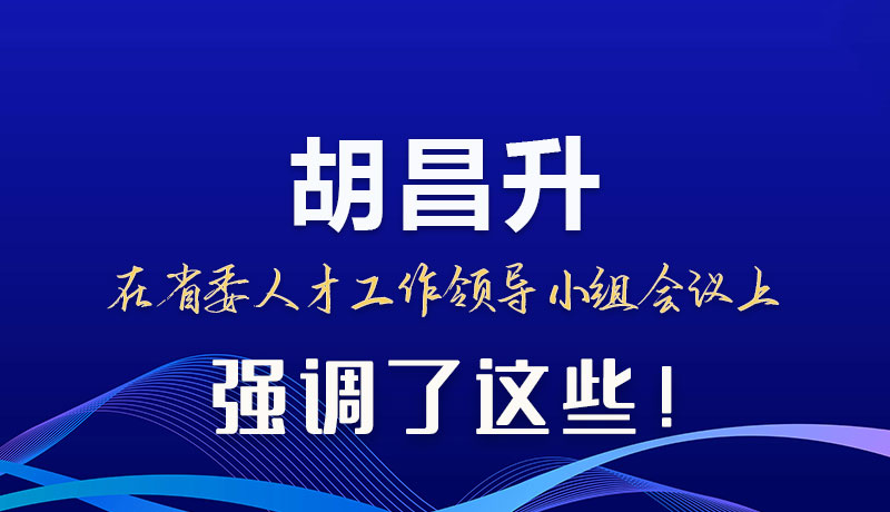 圖解|胡昌升在省委人才工作領(lǐng)導(dǎo)小組會(huì)議上強(qiáng)調(diào)了這些！