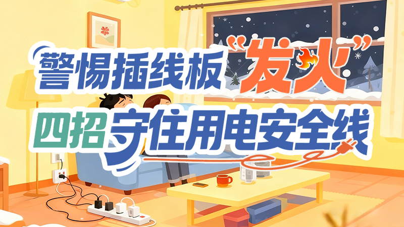 長圖|警惕插線板“發(fā)火”！四招守住用電安全線