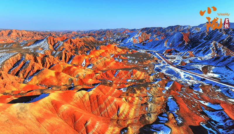 【小隴畫(huà)報(bào)·471期】臨澤：春雪落丹霞 似水墨天境